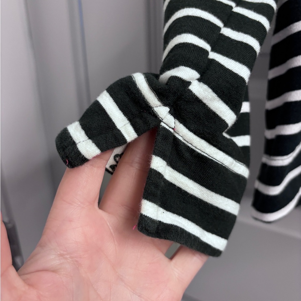 Lands' End Ireland Striped Rugby Top - Black White Pink - Picture 3 of 11